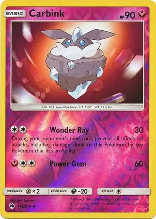 Lost Thunder Carbink #143/214 reverse holo